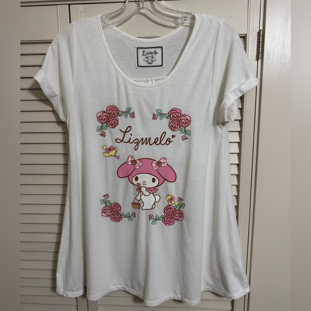 Lizmelo Rare my melody flowy cream tunic top